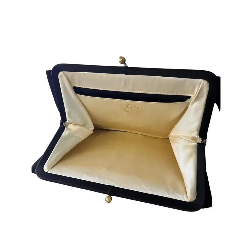 Vintage L&M 1950s Womens Clutch Handbag Formal Mother of Pearl